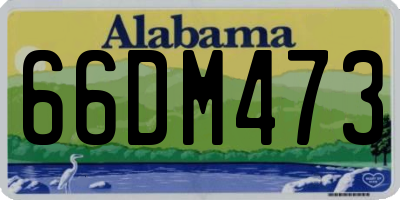 AL license plate 66DM473
