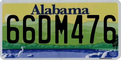 AL license plate 66DM476