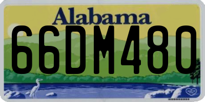 AL license plate 66DM480