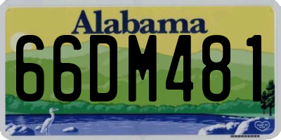 AL license plate 66DM481