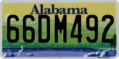 AL license plate 66DM492
