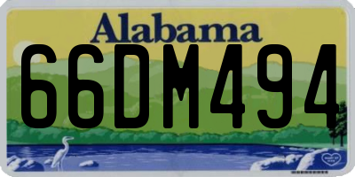 AL license plate 66DM494