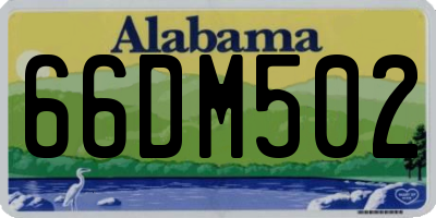 AL license plate 66DM502