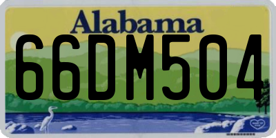 AL license plate 66DM504