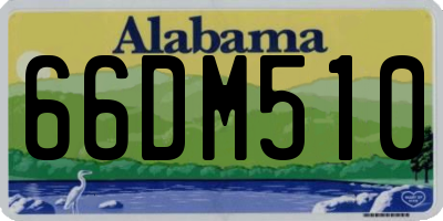 AL license plate 66DM510