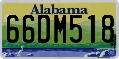 AL license plate 66DM518