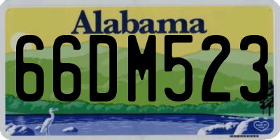 AL license plate 66DM523