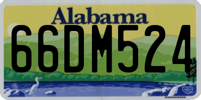 AL license plate 66DM524