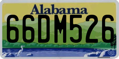 AL license plate 66DM526