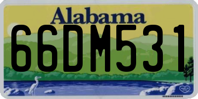 AL license plate 66DM531