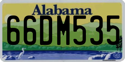 AL license plate 66DM535
