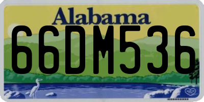 AL license plate 66DM536