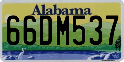 AL license plate 66DM537