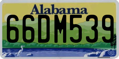 AL license plate 66DM539