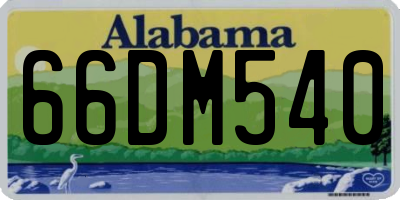 AL license plate 66DM540