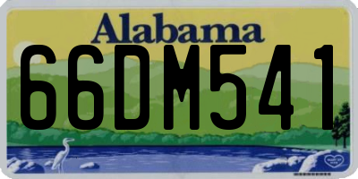 AL license plate 66DM541