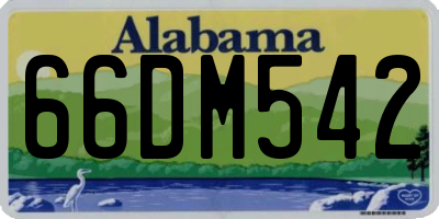 AL license plate 66DM542