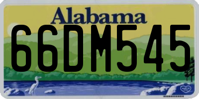 AL license plate 66DM545