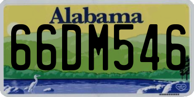 AL license plate 66DM546
