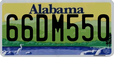 AL license plate 66DM550