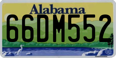 AL license plate 66DM552