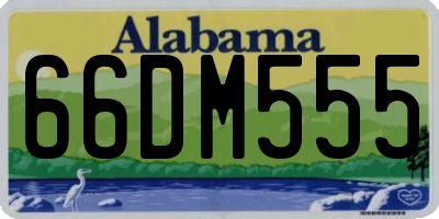 AL license plate 66DM555