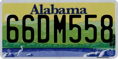 AL license plate 66DM558