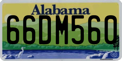 AL license plate 66DM560