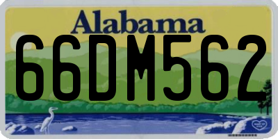 AL license plate 66DM562