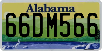 AL license plate 66DM566