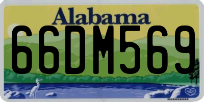 AL license plate 66DM569