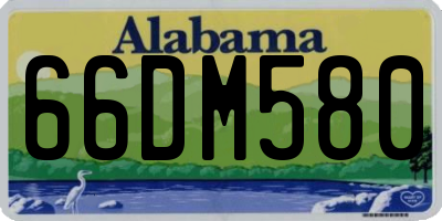 AL license plate 66DM580