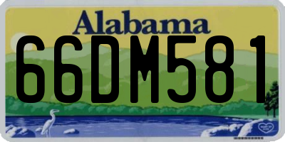 AL license plate 66DM581