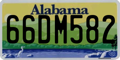 AL license plate 66DM582