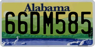 AL license plate 66DM585