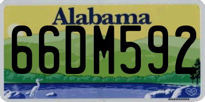 AL license plate 66DM592