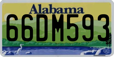 AL license plate 66DM593