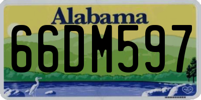 AL license plate 66DM597
