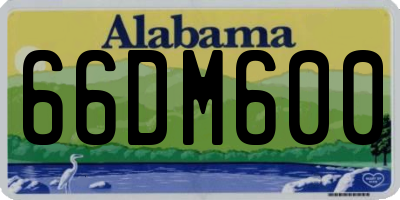 AL license plate 66DM600