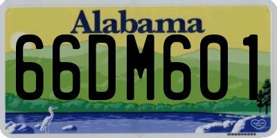 AL license plate 66DM601