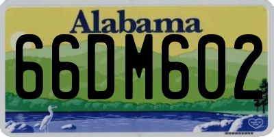 AL license plate 66DM602