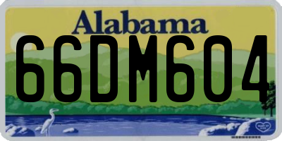 AL license plate 66DM604