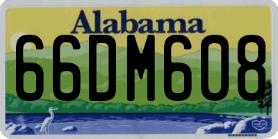 AL license plate 66DM608