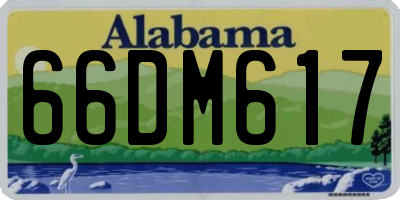 AL license plate 66DM617