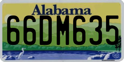 AL license plate 66DM635