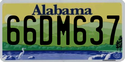 AL license plate 66DM637