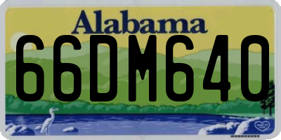 AL license plate 66DM640