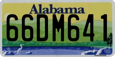 AL license plate 66DM641