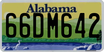 AL license plate 66DM642