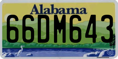 AL license plate 66DM643